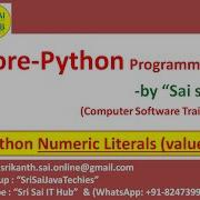 Python Literals Python Numeric Literals Python Numbers Python Constants Python Complex 27