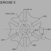 AutoCAD 20 Days 2D CAD Exercise 5 Using Pollar Array Command
