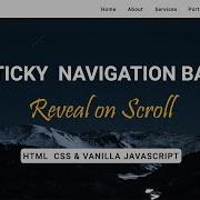 Sticky Navbar On Scroll Using HTML CSS Vanilla JavaScript Fixed Navigation On Scroll