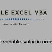 Change Variables Value In Array Simple Excel VBA