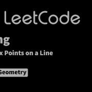 LeetCode 149 Max Points On A Line