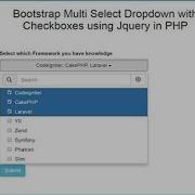 Bootstrap Multiselect Dropdown With Checkboxes Using Jquery In PHP