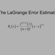 Proof Of Lagrange Error Bound