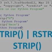 Built In String Functions In Python RSTRIP LSTRIP STRIP Python Tutorials