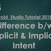 Android Tutorial 2018 38 Explicit And Implicit Intent