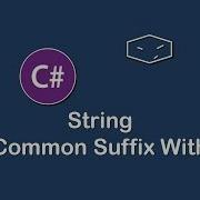 String Common Suffix With In C