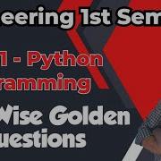 GE3151 Problem Solving And Python Programming Unit Wise Important Questions 2024