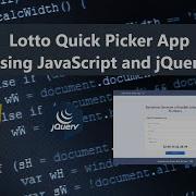 Lotto Quick Picker Application Using JavaScript DEMO