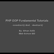 PHP OOP Fundamental 05 Construct And Destruct