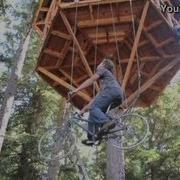Bicycle Rider Powers Tree House Elevator