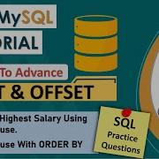 19 LIMIT And OFFSET In SQL Find Nth Highest Salary Using LIMIT Clause Interview Question