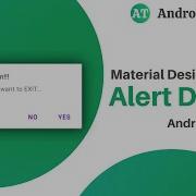 Material Design Alert Dialog In Android Studio Material Design Components Android Tutorials