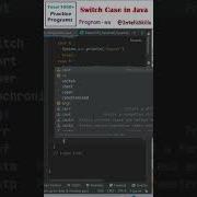 Java Program 66 Switch Case Program In Java Shorts Java Coding