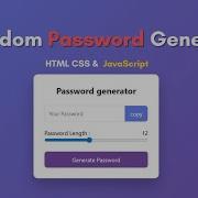 Password Generator In 10 Minutes Copy To Clipboard Feature Included