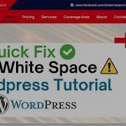 How To Fix WordPress Website White Space Issue Responsive Tutorial