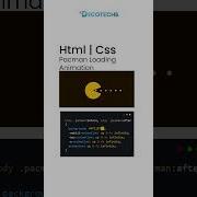 HTML CSS Pacman Loading Animation Fun CSS Project