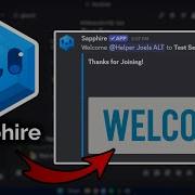 How To Setup Sapphire Bot Welcome Messages