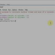 Python Program To Calculate Surface Volume And Area Of A Cylinder