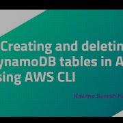 Creating And Deleting DynamoDB Tables In AWS Using AWS CLI