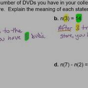 Explaining The Meaning Of A Real Life Situation Written In Function Notation Video
