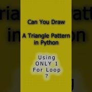 Draw A Right Angled Triangle Pattern In Python Using Just 3 Lines Shorts