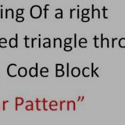 Making Of A Triangle Through C Star Pattern Computer Programming Code Block