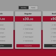 Create A Responsive Pricing Table With Yearly Monthly Toggle Effect Using HTML CSS JavaScript