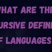 What Are The Recursive Definition Of Languages In Automata