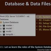 Create Database Part 1 System Databases SQL SSMS TSQL Tutorial 001