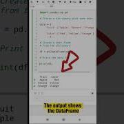 1 Python Pandas Tutorial How To Create A Data Frame With Fruits And Colors Example
