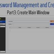 PyQt5 Programs Password Management And Creator Part3 Create Main Window
