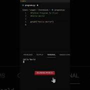 How To Print Hello World In Python Shorts Coding Programming