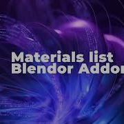 Material List Addon For Blender