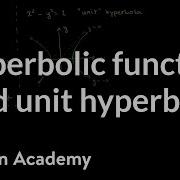 Hyperbolic Functions And The Unit Hyperbola Hyperbolic Functions Precalculus Khan Academy