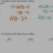 Pre Algebra 8 1 Example 3 Find Function Values