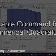 Maple Command For Numerical Quadrature Math Lecture Sabaq Pk