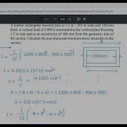 Maximum Minimum Intensities Stress Hollow Rectangular Direct And Bending Strength Of Materials
