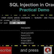 SQL инъекция в Oracle с практической демонстрацией
