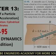 13 95 Kinetics Of A Particle Chapter 13 Cylindrical Coordinates Engineers Academy
