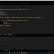 Working Out Hours Minutes And Seconds From A Given Number Of Days