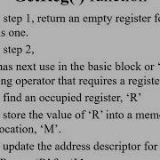 CS304 Compiler Design Module 6 A Simple Code Generator