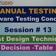 Manual Testing Session 13 Decision Table Test Design Technique