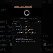 Glowing Loader Animation Coding Shorts