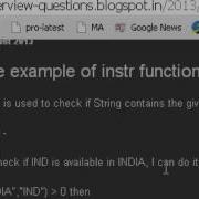 Instr Function In QTP