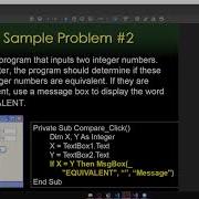 COMPFP1 Visual Basic Branching Part 1