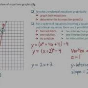 8 1 Solve Linear Quadratic System Graphically