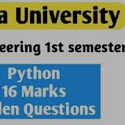 GE3151 Problem Solving And Python Programming Important Questions 2023 Vincent Maths