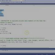 Using A Constructor To Initialize Data