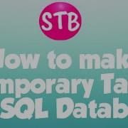 How To Create Temporary Table On SQL Server