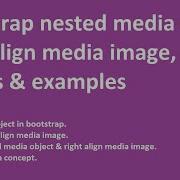 Bootstrap Nested Media Objects Right Align Media Image Classes Examples